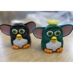 Vintage Furby McDonalds 1998 Figure Happy Meal Toy Lot Of 2 Collectibles